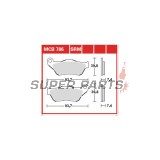 Τακάκια φρένων -TRW- MCB786SRM, sintered, Yamaha YP X-Max 125R/250R (2005-2009)