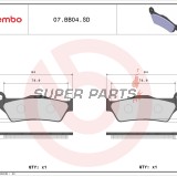 Τακάκια φρένων -BREMBO- 07BB04SD, Aprilia MX 125/Pegaso 650, Ducati Monster 696/800, Multistrada 620, Husqvarna CR/TE/WR 125-610, KTM EXC/SX 125-450, LC4/Adventure 640/950, Gas Gas EC 125-300, Suzuki Burgman 125, Yamaha Majesty 125, TT 600