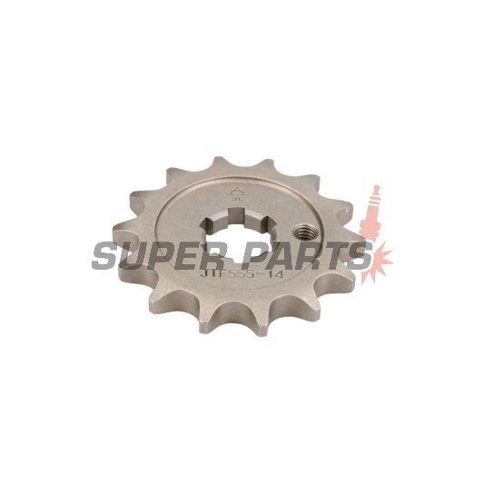 Μπροστινό γρανάζι -JT- JTF555,14, 14 δόντια, Kawasaki KX 100 1991-2020, KX 65 2000-2020, KX 80 1986-1987, 1989-1997, 1999, KX 85 2002, 2006, 2010, 2012-2013, 2017-2020, Suzuki RM 100 2003, RM 65 2003-2006, Yamaha RD 80 1983-1985