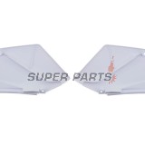Πίσω πλαϊνά πλαστικά -POLISPORT- λευκά, SUZUKI RM-Z 450 2005-2006
