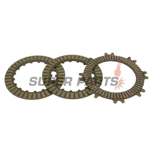Σετ δίσκων συμπλέκτη -TRW- MCC101-3, Honda CRF50F (2004-2016), CRF70/70F (2004-2012), ST50 Dax (1978-2000), XR50/50R (2000-2004), XR70 (1997-2003), Z50 Monkey/Monkey Cross (1979-1986)
