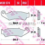 Τακάκια φρένων -TRW- MCB574, Honda NX125 Transcity, NX250, XL250R Baja, XLR125R, XR250R/600R, Kawasaki KX125