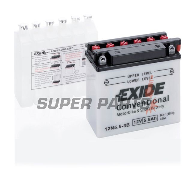 Μπαταρία -EXIDE- 12N5.5-3B, 6Ah 12V