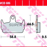 Τακάκια φρένων -TRW- MCB686, Honda X8R/SZX/XL 50 1977-2002; Kymco Heroism 150 1995-2000; SYM Jet Sport-X 50 2006-2010