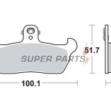 Τακάκια φρένων -TRW- MCB618, Aprilia Pegaso/RX/Tuareg, Cagiva Elefant/Freccia/Mito/Supercity/W8-W16, Gilera RC600, Moto Guzzi Quota 1000ie, Moto Morini Dart (1988-1999)