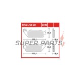 Τακάκια φρένων -TRW- MCB764SRM, sintered, Cagiva 900 Cat 900cc, Honda CB1000F, FJS Silver Wing 400/600cc, VFR750F/VFR950F Carat - 400/600/750/900/950/1000cc, 1988-2009