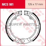 Σιαγόνες φρένων -TRW- MCS981, 125x17mm, Honda CN Helix 250, Piaggio Ape 50/150/175, Vespa PK/PX/Primavera 50-125, Vespa Classic Vespa 125/150 (1951-2000)