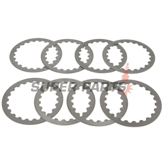 Σετ ατσάλινων δίσκων συμπλέκτη -TRW- MES350-8, KTM EXC 250/300/380 (1996-2012), SX 250/380 (1996-2012), EGS 250/300 (1993-1999), MXC 250/300 (1994-2005), SXS 250 (2001-2007), XC-W/XCF-W 250 (2011-2012)