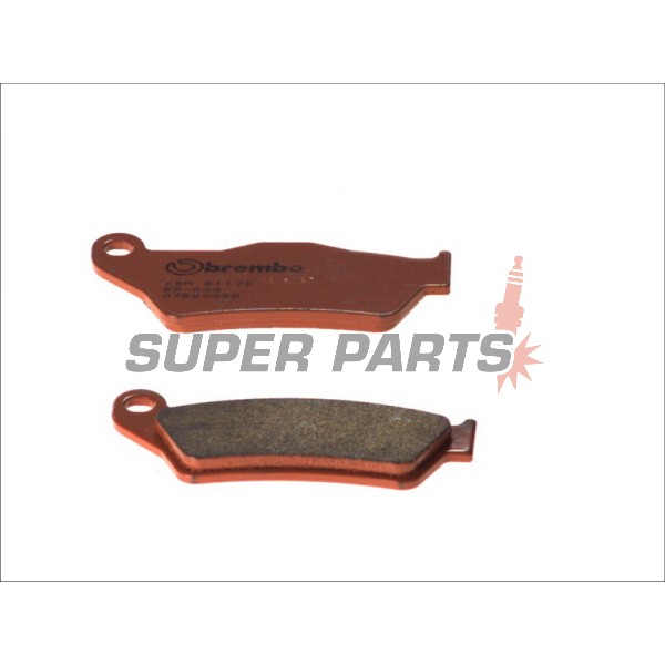 Τακάκια φρένων -BREMBO- 07BB04SD, Aprilia MX 125/Pegaso 650, Ducati Monster 696/800, Multistrada 620, Husqvarna CR/TE/WR 125-610, KTM EXC/SX 125-450, LC4/Adventure 640/950, Gas Gas EC 125-300, Suzuki Burgman 125, Yamaha Majesty 125, TT 600