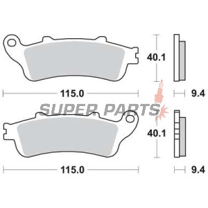 Τακάκια φρένων -TRW- MCB693, Aprilia ETV/RS/RSV/SL/Tuono + Benelli TnT/Tornado/TreK + Ducati 748-1198/Monster/SS/ST2 + Honda FES/ST + Moto Guzzi Breva/Nevada/V7 + Rieju MRT/SMX/Tango (1997-2010)