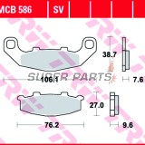 Τακάκια φρένων -TRW- MCB586, Kawasaki GPX400R, GPZ500S/500R, KR-1 250, Xantus 400, Zephyr 400/550, ZXR250, Suzuki GSX1100G, RGV250 (1987-2004)