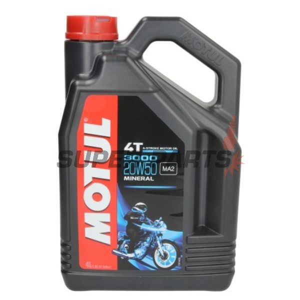 Λάδι κινητήρα -MOTUL- 3000, 20W50, ορυκτέλαιο, 4L
