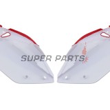 Πίσω πλαϊνά πλαστικά -POLISPORT- κόκκινο/λευκό, HONDA CRF 250 2004-2005