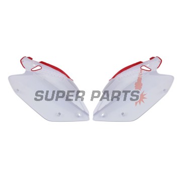 Πίσω πλαϊνά πλαστικά -POLISPORT- κόκκινο/λευκό, HONDA CRF 250 2004-2005