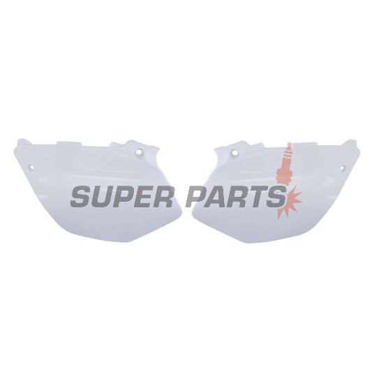 Πίσω πλαϊνά πλαστικά -POLISPORT- λευκά, YAMAHA YZ 125/250 2002-2014