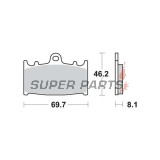 Τακάκια φρένων -TRW- MCB602SRQ, Kawasaki GPZ, KLZ, VN, ZR, ZX, ZX-6R, ZX-9R, ZXR, ZZR 1989-2019; Suzuki GSF, GSR, GSX, GSX-R, RGV, SV 1988-2017