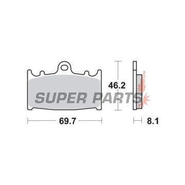 Τακάκια φρένων -TRW- MCB602SV, Kawasaki GPZ, KLZ, VN, ZR, ZX, ZX-6R, ZX-9R, ZXR, ZZR 1989-2019; Suzuki GSF, GSR, GSX, GSX-R, RGV, SV 1988-2017