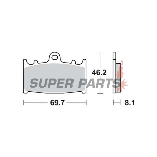 Τακάκια φρένων -TRW- MCB602SRQ, Kawasaki GPZ, KLZ, VN, ZR, ZX, ZX-6R, ZX-9R, ZXR, ZZR 1989-2019; Suzuki GSF, GSR, GSX, GSX-R, RGV, SV 1988-2017