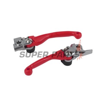 Σετ μανετών -POLISPORT- κόκκινο, non-breakable, HONDA CR 125/250 2004-2007