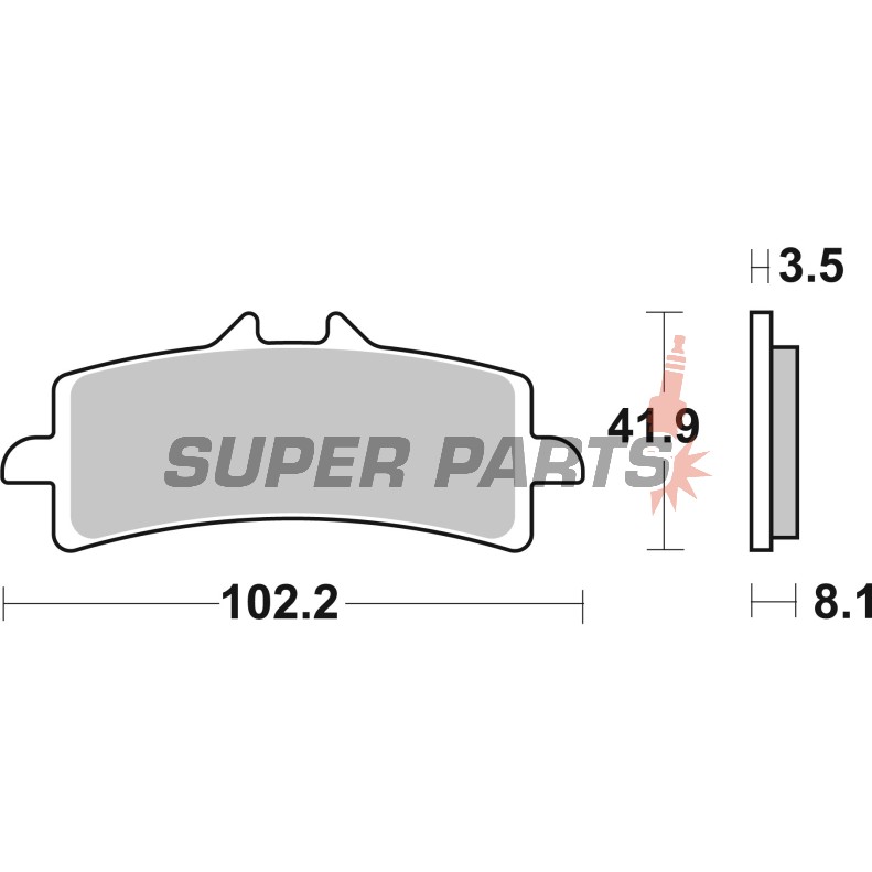 Τακάκια φρένων -BREMBO- 07BB37SA, Aprilia RSV4/Ducati Panigale/BMW S1000RR/Suzuki GSX-R/Yamaha YZF-R/KTM Super Duke/MV Agusta/Triumph Daytona