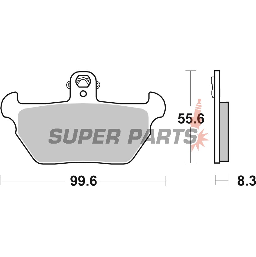 Τακάκια φρένων -BREMBO- 07BB22SA, BMW K1100 LT/RS, K100 RS, K1, R100R, R1100RS, R80 1000-1100cc (1988-1998)