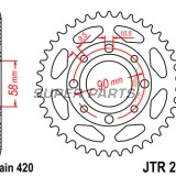 Πίσω γρανάζι -JT- JTR214,36, 36 δόντια, ατσάλινο