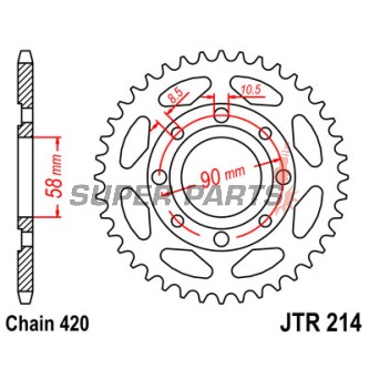 Πίσω γρανάζι -JT- JTR214,36, 36 δόντια, ατσάλινο