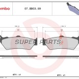 Τακάκια φρένων -BREMBO- 07BB0359, Aprilia Pegaso & ETV Caponord 650-1000, BMW F650/F800 GS, Honda NX 650 Dominator & NT650 Deauville, KTM 950/990 Adventure, Moto Guzzi 1100-1200