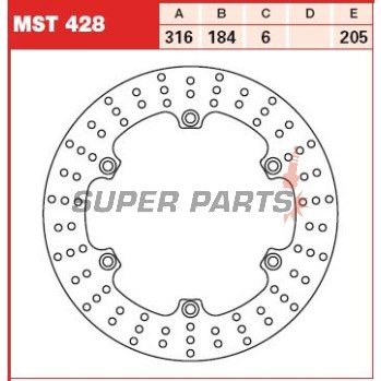 Δίσκος φρένου -TRW- MST428, 316mm, Honda ST 1300 Pan European/ABS (2002-2013)