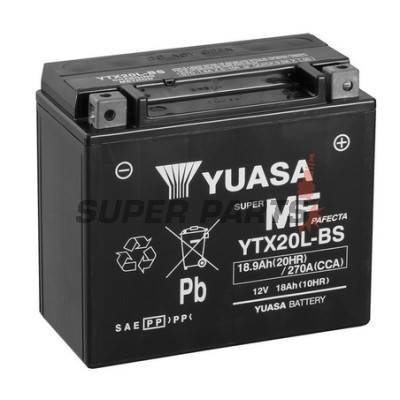 Μπαταρία -YUASA- YTX20L-BS, 19Ah 12V