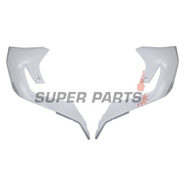 Μπροστινά πλαϊνά πλαστικά -POLISPORT- λευκά, KAWASAKI KX 250/450 2019-2023