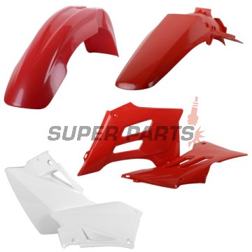 Σετ πλαστικών -POLISPORT- κόκκινο/λευκό, GAS GAS EC 125-450 2005-2006