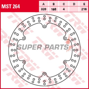 Δίσκος φρένου -TRW- MST264, 320mm, Yamaha XJ900S Diversion (1995-2003)