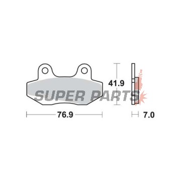 Τακάκια φρένων -TRW- MCB525, Daelim City Ace 110, Derbi GP1 50, Honda CH Spacy 125, MBX 50/80, NSR 50/75/80R, Hyosung GT/Comet 125/250/650, GV Aquila 125/250/650, RX/XRX/Karion 125, Kymco Active/Jetix/Nexxon 50, Pulsar 125