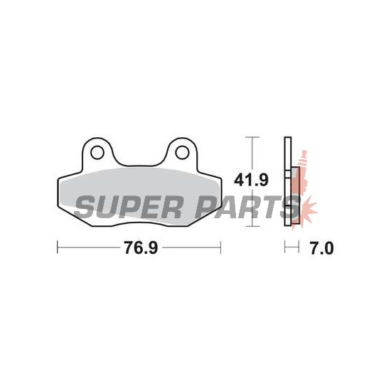 Τακάκια φρένων -TRW- MCB525, Daelim City Ace 110, Derbi GP1 50, Honda CH Spacy 125, MBX 50/80, NSR 50/75/80R, Hyosung GT/Comet 125/250/650, GV Aquila 125/250/650, RX/XRX/Karion 125, Kymco Active/Jetix/Nexxon 50, Pulsar 125