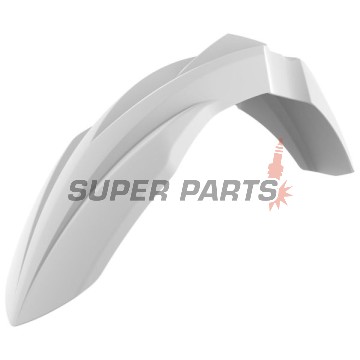 Μπροστινό φτερό Supermoto -POLISPORT- λευκό, KAWASAKI KX 250/450 2019-2023