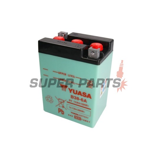Μπαταρία -YUASA- B38-6A, 14Ah 6V