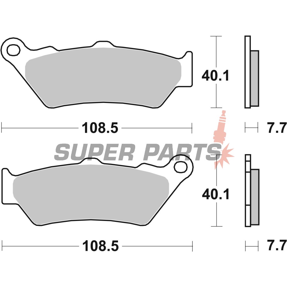 Τακάκια φρένων -BREMBO- 07BB03SP, Aprilia ETV1000/Moto650/Pegaso650/RS125, BMWC1650-800GS/R1250, Ducati1000, HondaCB/CBF/CBR/CRF/VFR500-1000, KTM690-990, Guzzi1000-1200, YamahaDT/XT125-660
