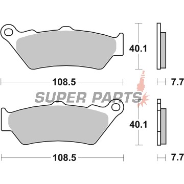 Τακάκια φρένων -BREMBO- 07BB03SP, Aprilia ETV1000/Moto650/Pegaso650/RS125, BMWC1650-800GS/R1250, Ducati1000, HondaCB/CBF/CBR/CRF/VFR500-1000, KTM690-990, Guzzi1000-1200, YamahaDT/XT125-660