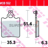 Τακάκια φρένων -TRW- MCB552, Aprilia AF1/RS/Tuono 50, Climber 240, Cagiva Aletta/Elefant/W8 50-200, Derbi GPR 50-75, Fantic 50-125, Garelli GTA 125, KTM SX 60-65, Laverda/HRD/Malanca 125