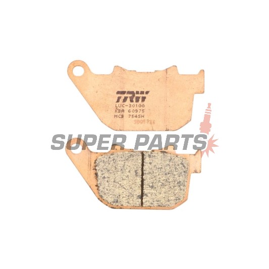Τακάκια φρένων -TRW- MCB754SH, Harley-Davidson XL Sportster 883/883C Custom/883R/883N Iron/1200C Custom/1200R Roadster/1200L Low/1200N Nightster/1200X Forty Eight/1200V Seventy Two (2004-2013), XR 1200X Sportster (2010)