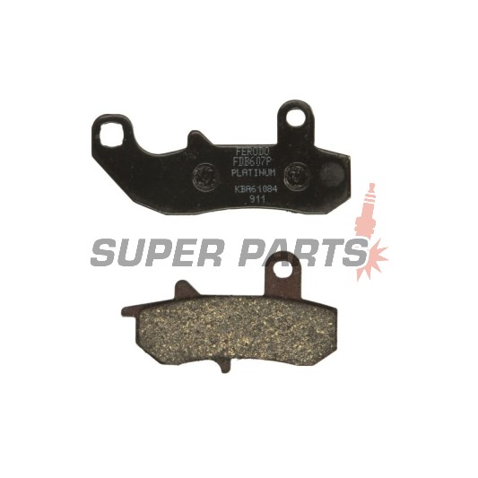 Τακάκια φρένων -FERODO- FDB607P, Suzuki DR/RGV - DR650/650R/650RS/650RSE/650RE/650SE, DR750/800 Big, RGV250 - 250-800cc, 1989-2017