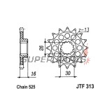 Μπροστινό γρανάζι -JT- JTF313,16, 16 δόντια, Honda VFR 750 1988-1993