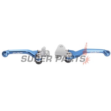 Σετ μανετών -ZAP TECHNIX- αναδιπλούμενα, μπλε, Kawasaki KX250F/KX450F 2005-2012