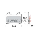 Τακάκια φρένων -TRW- MCB584, Triumph Tiger 900 1993-1998; Yamaha FJ 1200, FZR 750/1000, TRX 850, XJR 1200, XVZ 1300 1987-2001