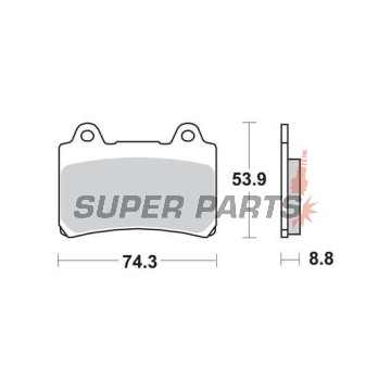 Τακάκια φρένων -TRW- MCB584, Triumph Tiger 900 1993-1998; Yamaha FJ 1200, FZR 750/1000, TRX 850, XJR 1200, XVZ 1300 1987-2001