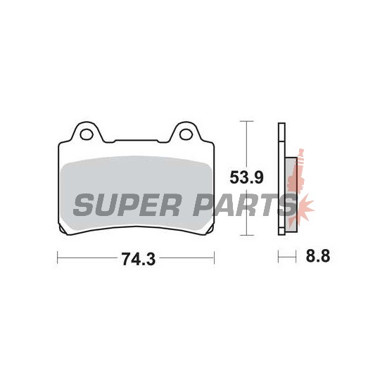Τακάκια φρένων -TRW- MCB584, Triumph Tiger 900 1993-1998; Yamaha FJ 1200, FZR 750/1000, TRX 850, XJR 1200, XVZ 1300 1987-2001