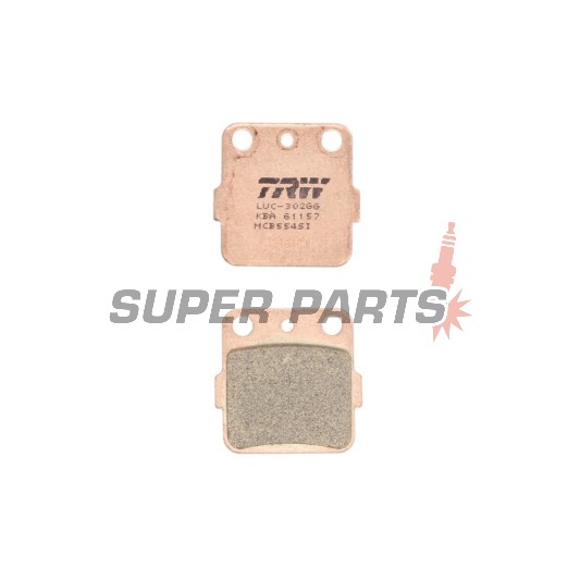 Τακάκια φρένων -TRW- MCB554SI, Honda ATC 250R (1982-1984), CR 80R/85R (1983-2008), Husqvarna CR/TC/TE/WR 125-610 (1992-1994), Kawasaki KFX/KSF 400 (2003-2006), Suzuki LT-Z 400 Quadsport (2003-2017), Yamaha YFM 350 Warrior (1989-2004), YFZ 350 Banshee (199