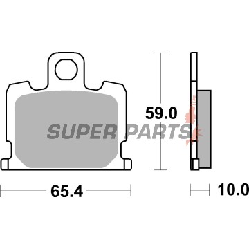 Τακάκια φρένων -BREMBO- 07YA0809, Yamaha RD 50, 80, 250, 350 LC, RX 80SE, XJ 550, 750, XS 1100S, XV 1000SE (1981-1985)