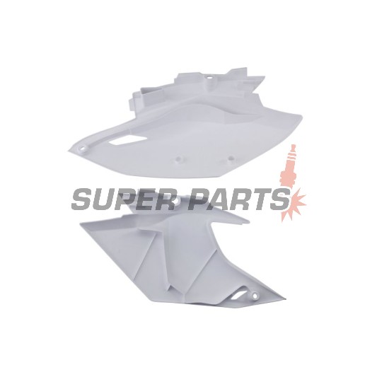 Πίσω πλαϊνά πλαστικά -POLISPORT- λευκά, YAMAHA WR 450 2012-2015